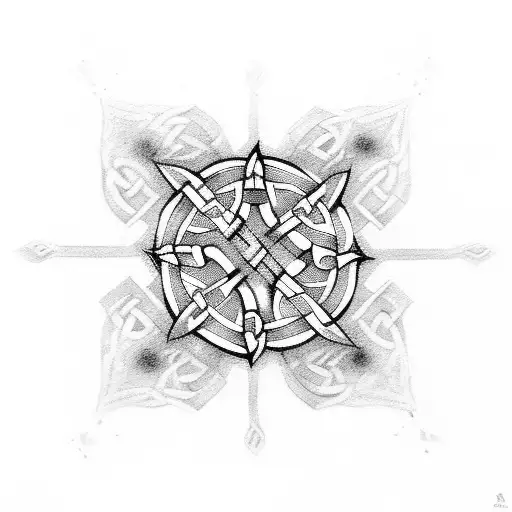 Celtic Pattern With 4 Elements