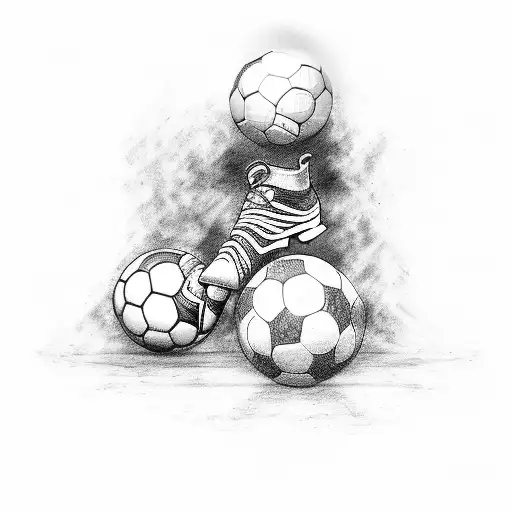 Soccer And Boy Playing