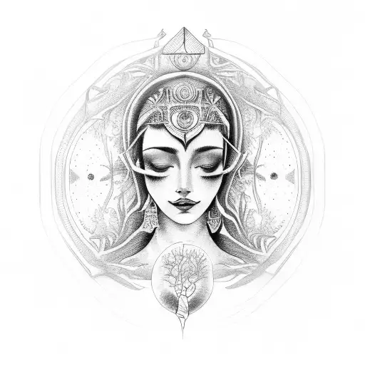 Lady Libra With Tree Of Life