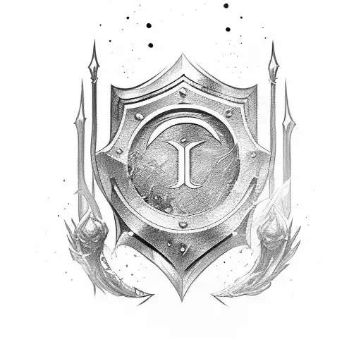 Shield With Letter C And Rose