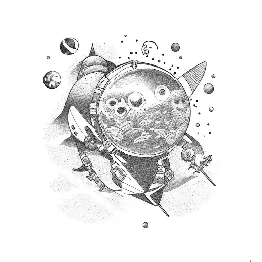 A Kid Diving Into Space