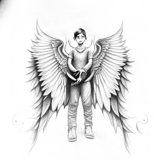 Toothless Cradling In His Wings An Angel Baby