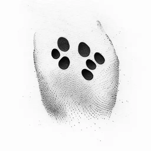 Dog With Paw Print