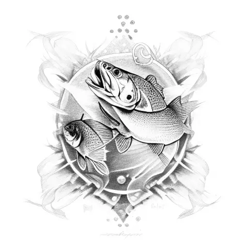 Fish With A Tattoo On The Body
