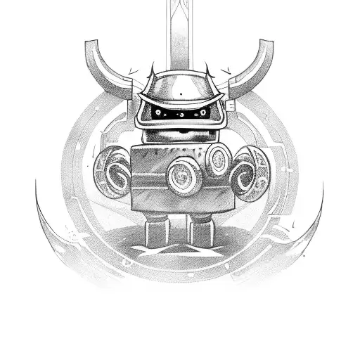 Viking Robot Father With His Son