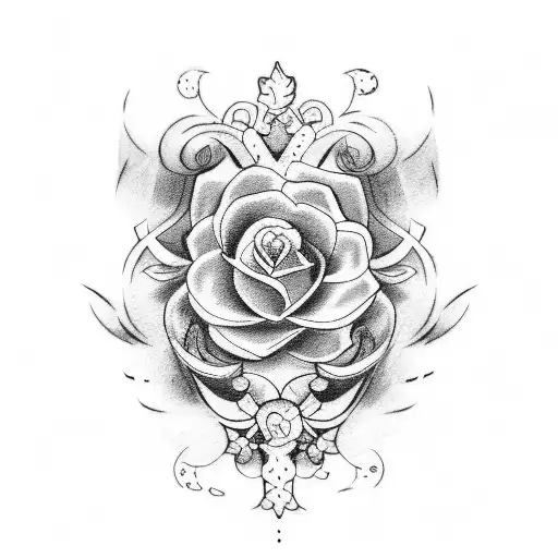 Design A Tattoo With A Hidden Message Where 'Vawzen' Is Subtly Incorporated Into A Floral Pattern