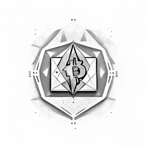 Bitcoin Logo With Usd Pyramide And Pokercards And Moon