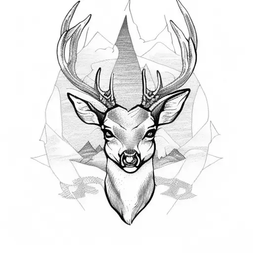 Deer With Fire And Sword