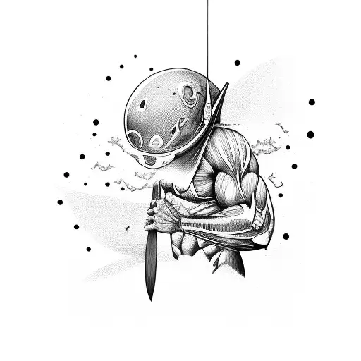 Book With Muscles And Surfboard Intertwined