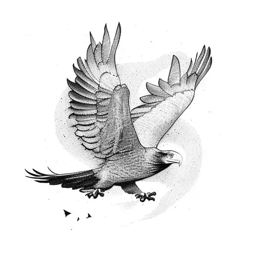 Crow Falling From Eagles Back