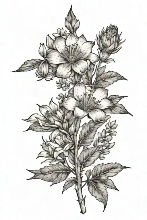 Growing Desert Wildflowers Intertwined Along Humeral Fracture Scar