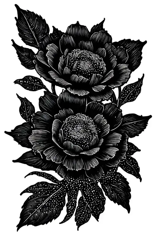Flowy Floral Minimalistic Fine Line Dot Work