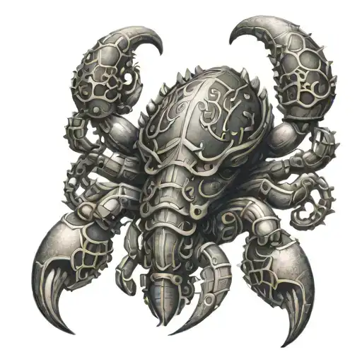 A Mechanical Scorpion With Intricate Car Parts As Its Body