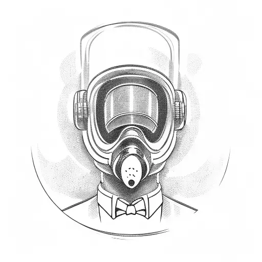 Waiter In A Chemical Protection Suit