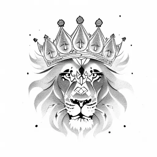 Lion With Crown And Hindu Sgn