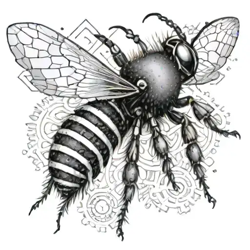 A Geometric Bee Design With Gears And Mechanical Elements Incorporated