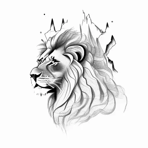 Lion Of Judah With Mountain Backdrop