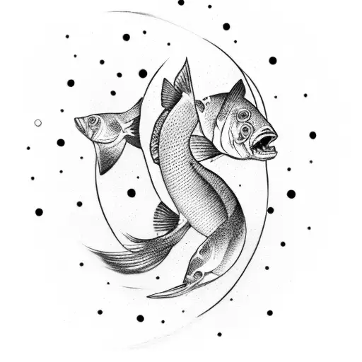 Unalome With Cancer And Pisces