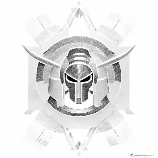 A Dumbbell Designed To Look Like A Spartan Shield With The Spartan Helmet Logo On It