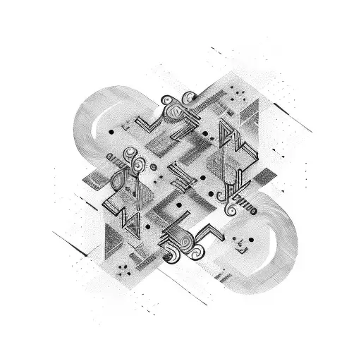 An Abstract Representation Of Xo Intertwined With Music Notes