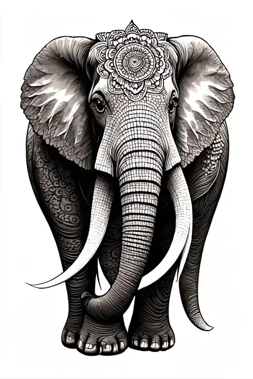 Mandala Elephant Leg Sleeve