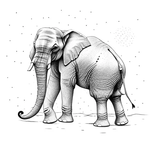 Elephant Standing On The Moon