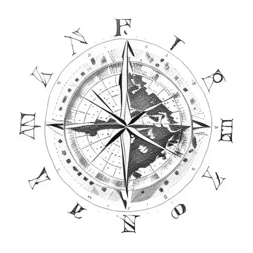 Australia Map Date Compass