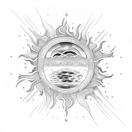 A Sun And Ocean Waves Forming The Silhouette Of A Marketing Professional