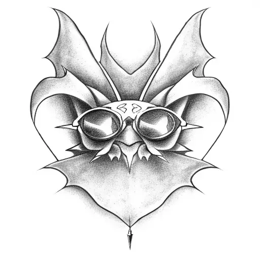 A Bat Head Wearing Ozzy Osborne Sunglasses