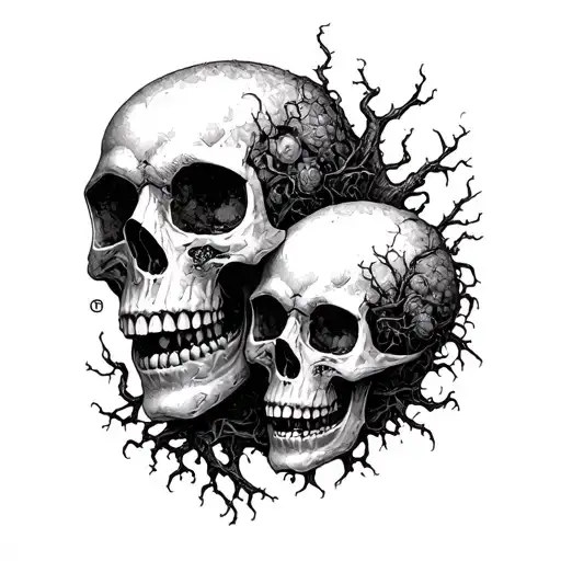 Creepy Tree Skulls Halloween