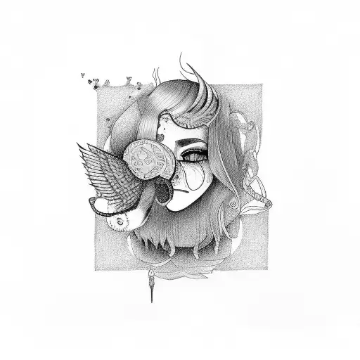 An Abstract Design Incorporating Lyrics From A Lil Peep Song