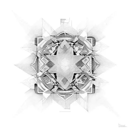 Abstract Geometric Design Incorporating Elements Inspired By Samara's Architecture And Culture