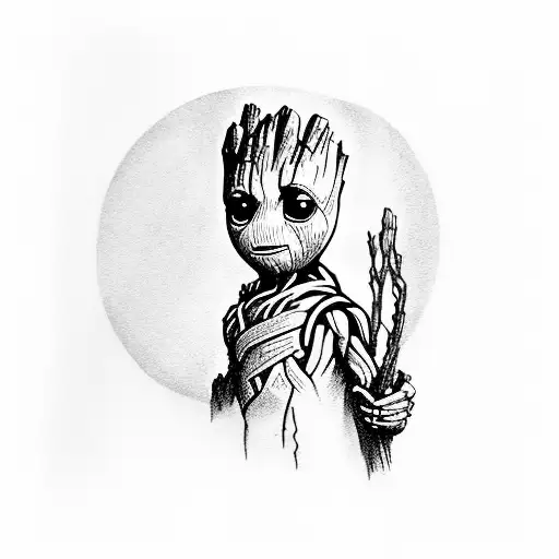 Baby Groot With Harry Potter Clothes