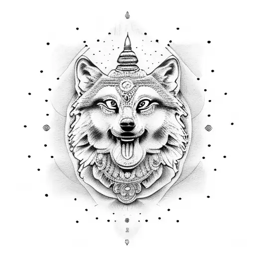 Buddha With Wolf