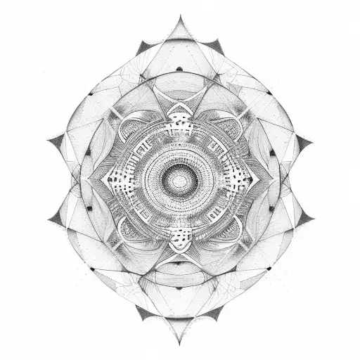 Abstract Geometric Design Incorporating Elements Inspired By Samara's Architecture And Culture