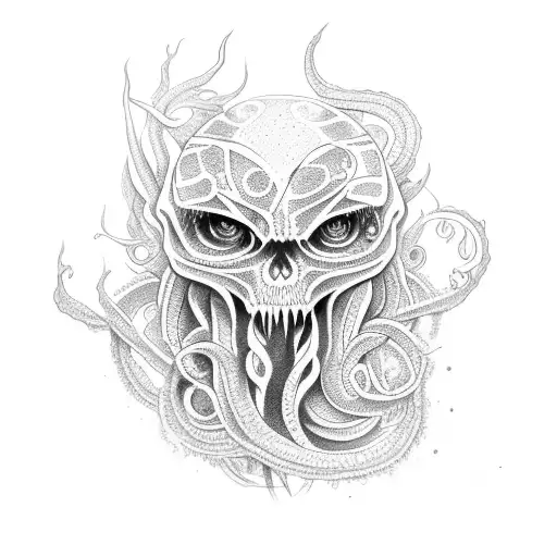 Cthulu With Dark Moon