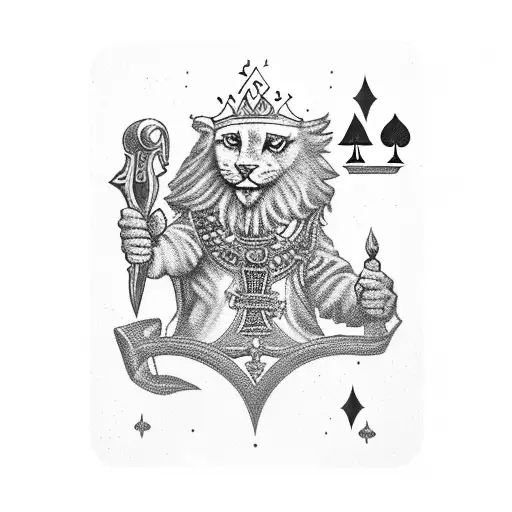 King Of Spades Card With An Afro