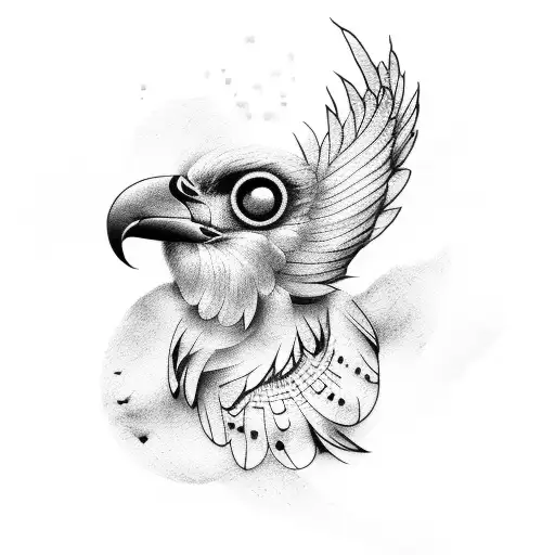 Black Bracelet With 2 Birds Fading Away