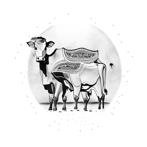 Cambodia Scenery And A Cow