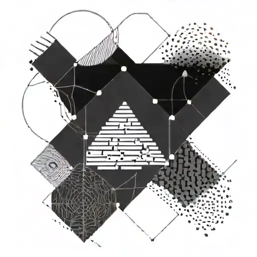 An Abstract Geometric Tattoo Inspired By Computer Coding Patterns