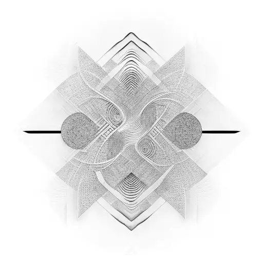 Abstract Geometric Waves Inspired By Traditional Japanese Art