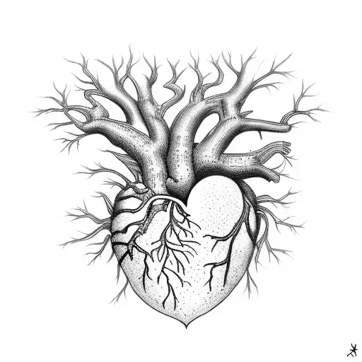 A Unique Combination Of A Sudu Heart And A Bole Tree Intertwined
