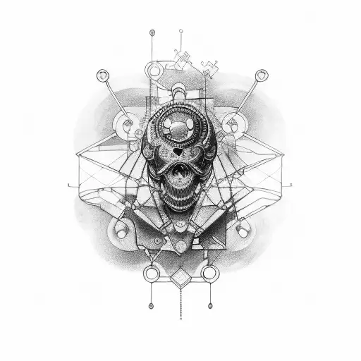 Color Sketch Of A Tattoo On The Hand In The Style Of Mechanics-bio With Microelectronic Components