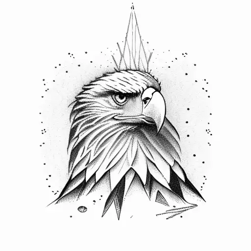 Eagle With Flag