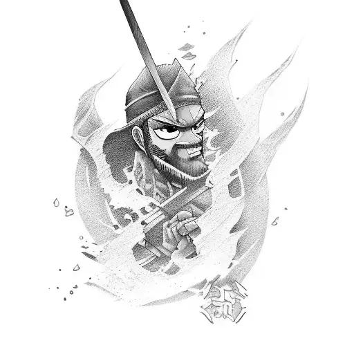 Roronoa Zoro Sword Tatto