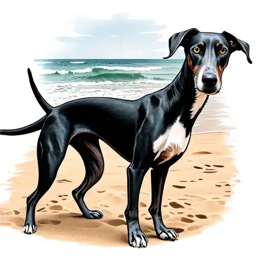 3 Legged Black Greyhound With White Chest And Grey Face Called Craig Who Loves The Beach And Walking