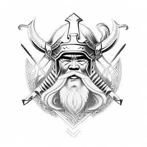 Incorporate Sales-related Symbols Into A Viking Or Samurai Themed