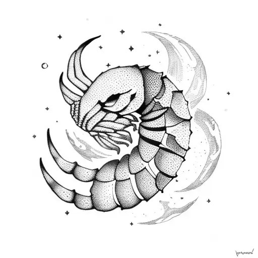 Scorpio Star Sign With Half Moon