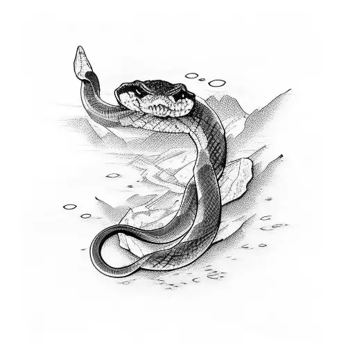 Black And Blue Snake Simple 2D