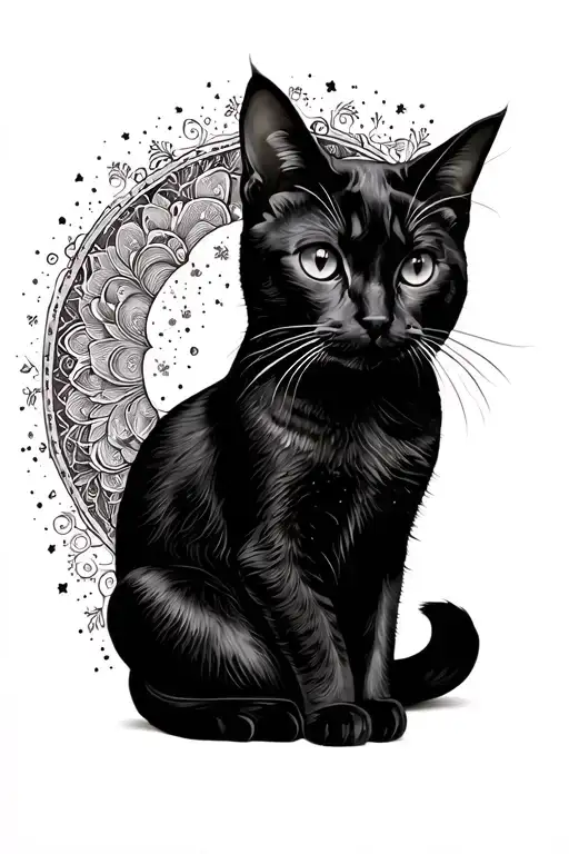 Cat With Fantasy Background